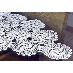 Caminho de Crochê Branco 1,55m - Luísa Arte & Tear - 2