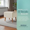 Ver imagem 7 de Puff Verso Bouclé Premium Exclusivo de Luxo Assento Extra para Sala Quarto Pés Palito Design Autoral