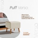 Ver mais imagens de Puff Verso Bouclé Premium Exclusivo de Luxo Assento Extra para Sala Quarto Pés Palito Design Autoral