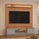 Ver imagem 3 de Rack para Sala com Painel para TV 75 pol LED 200cm Noble L05 Canela Gris Fosco - Lyam Decor