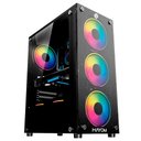 Ver imagem 1 de Gabinete Atx Gamer Hayom Gb1749 Preto C/4 Fans Vidro Temperado - sem Fonte