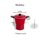 Ver imagem 2 de Cuscuzeiro Vermelho para Cuscuz Legumes Panela Vaporizadora