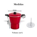 Ver imagem 2 de Cuscuzeiro Vermelho Cuscuz Panela Vaporizadora para Legumes