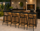Ver imagem 1 de Banquetas Allegra Kit com 4 Preto