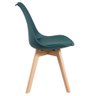 Mesa Redonda 70cm Preto + 2 Cadeiras Verde Escuro - 4