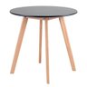 Mesa Redonda 70cm Preto + 2 Cadeiras Verde Escuro - 7