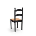Ver imagem 4 de Conjunto Mesa de Jantar 140x70 Rústica com 6 Cadeiras em Madeira Maciça Preto/Mel - Mb Móveis