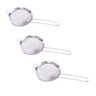Peneira de aço inox utensílio cozinha coar cessar kit 3 un - 1