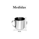Ver imagem 2 de Caneca Inox com Alça Resistente Pequena Café Leite Kit 3 Un