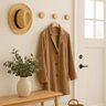Kit 4 Ganchos de Madeira Pinus Cabideiro de Parede Redondo Bolsas Mochilas Casacos - 2