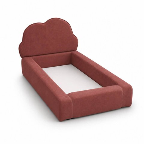 Cama Infantil Montessoriana c/ Colchão Antialérgico 100x1.75:Boucle Rosa