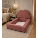 Ver imagem 3 de Cama Infantil Montessoriana c/ Colchão Antialérgico 100x1.75:Boucle Rosa