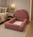 Ver imagem 3 de Cama Infantil Montessoriana c/ Colchão Antialérgico 100x1.75:Boucle Rosa