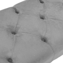 Banco Estofado Jade 120xcm Suede Cinza - Majú Decor - 4