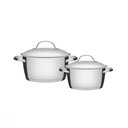 Ver imagem 1 de Jogo de Panelas Tramontina Allegra em Aço Inox com Fundo Triplo e Tampas de Inox 2 Peças