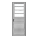 Ver imagem 1 de Porta Basculante Alumínio Brilhante 210x80 Vidro Boreal Lado Direito