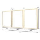 Ver imagem 4 de Kit 3 Quadros Decorativos para Corredor Moldura Pinus Plantas Folhas