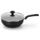Ver imagem 1 de Frigideira Wok Amora Preto Matte 28 Cm 4,3 L em Alumínio com Revestimento Interno Antiaderente