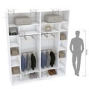 Ver imagem 5 de KIT CLOSET DOIS MÚDULOS A 2,40 100% MDF M523.B (CASA, COMÉRCIO) MUNDI MOVEIS