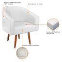 Ver imagem 4 de Kit 02 Poltronas Decorativas Sala de Estar Recepção Luiza Pés Palito Suede - Doce Sonho Móveis KIT 2