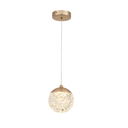 Ver imagem 1 de Lustre Pendente Bola Dourada Led 5w 13cm 3000k Bivolt Dcd02134