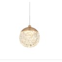 Ver imagem 2 de Lustre Pendente Bola Dourada Led 5w 13cm 3000k Bivolt Dcd02134