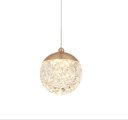 Ver imagem 2 de Lustre Pendente Bola Dourada Led 5w 13cm 3000k Bivolt Dcd02134