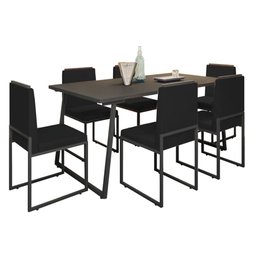 Cadeira Sala Jantar Barcelona – Base Metal Preto – Veludo:preto - 3