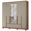 Ver imagem 1 de Guarda Roupa Casal 217cm com Espelho Denali Carvalho/Fendi Z17 - Mpozenato