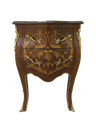 Ver imagem 1 de Cômoda Bombê 2 Gavetas com Marchetaria e Detalhes em Bronze