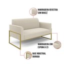 Ver imagem 3 de Sofá 2 Lugares Namoradeira Industrial Alta Dourado Marisa Bouclê D03 - D’Rossi