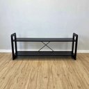 Ver imagem 1 de Rack TV Linea 140cm Madeira Pinus Preto com Suporte Artfactory Design