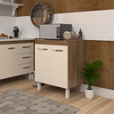 Ver imagem 3 de Balcão Multiuso Armário para Cozinha Microondas Forno Jane Mobília Decor Savana Off White