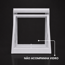 Ver imagem 5 de Vitro Basculante em Aço Galvanizado 50x50cm Janela sem Grade Lavabo sem Vidro Branco Lh Móveis