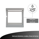 Ver imagem 4 de Vitro Basculante Alumínio 50x50cm Janela sem Grade Compacta Lavabo Lavanderia sem Vidro - Branco