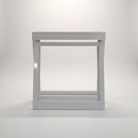 Vitro Basculante Alumínio 50x50cm Janela sem Grade Compacta Lavabo Lavanderia sem Vidro - Branco