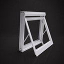 Ver imagem 1 de Vitro Basculante em Aço Galvanizado 50x50cm Janela sem Grade Lavabo sem Vidro Branco Lh Móveis