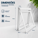 Ver imagem 2 de Vitro Basculante em Aço Galvanizado 50x50cm Janela sem Grade Lavabo sem Vidro Branco Lh Móveis