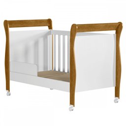 Berço Mini Cama Slim 100% Mdf com Colchão Branco/Ypê - Tigus - 3
