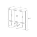 Ver imagem 3 de Guarda Roupa Casal 10 Portas e 3 Gavetas New Murano Amêndola Touch - Demóbile