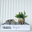 Ver imagem 2 de Decoração Sala Livro Fake + Vaso Abacaxi + Enfeite Pantera