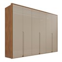 Ver imagem 1 de Guarda Roupa Casal Lizz 6 Portas 6 Gavetas Flex Off White/cedro - Casa D