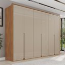 Ver imagem 2 de Guarda Roupa Casal Lizz 6 Portas 6 Gavetas Flex Off White/cedro - Casa D
