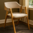 Ver imagem 3 de Conjunto 2 Cadeiras de Jantar Linho Bege Encosto Concha Luxo