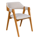 Ver imagem 5 de Conjunto 2 Cadeiras de Jantar Linho Bege Encosto Concha Luxo