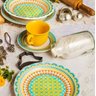 Aparelho De Jantar Unni Birlo 30 Peças Porcelana Oxford Amarelo Geométrico - 10