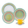 Aparelho De Jantar Unni Birlo 30 Peças Porcelana Oxford Amarelo Geométrico - 7