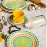Aparelho De Jantar Unni Birlo 30 Peças Porcelana Oxford Amarelo Geométrico - 2