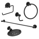 Ver imagem 1 de Kit Acessórios Para Banheiro 100% Metal Black/Preto 5 Peças