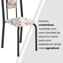 Ver imagem 7 de Conjunto de Mesa com 8 Cadeiras para Sala de Jantar Lara Preto/Cinza